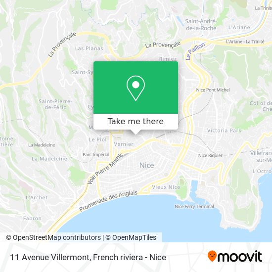 Mapa 11 Avenue Villermont