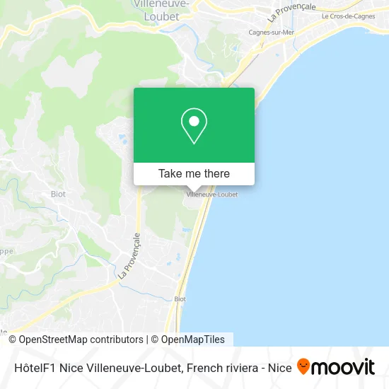 HôtelF1 Nice Villeneuve-Loubet map