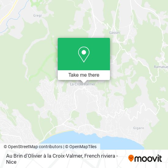 Au Brin d'Olivier à la Croix-Valmer map