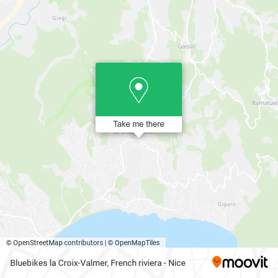Bluebikes la Croix-Valmer map