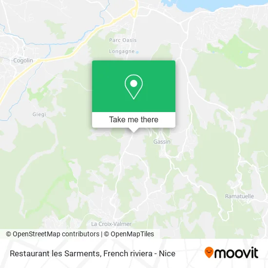 Restaurant les Sarments map