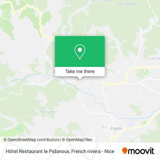 Hôtel Restaurant le Pidanoux map