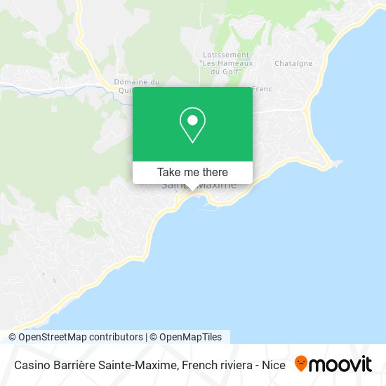 Mapa Casino Barrière Sainte-Maxime