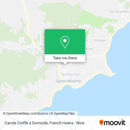 Carole Coiffé à Domicile map