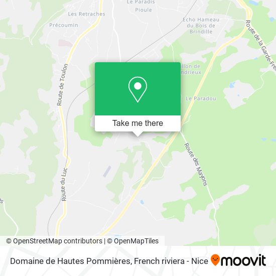 Domaine de Hautes Pommières map