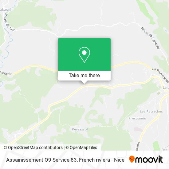 Assainissement O9 Service 83 map