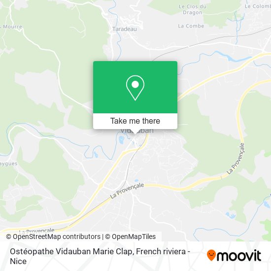 Ostéopathe Vidauban Marie Clap map