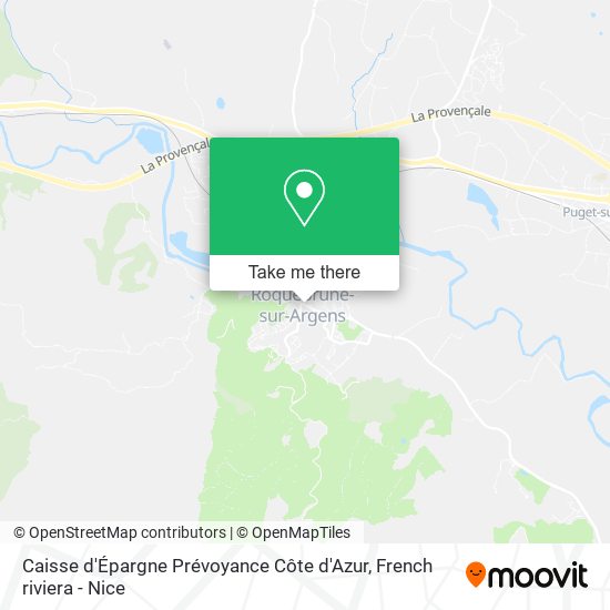 Caisse d'Épargne Prévoyance Côte d'Azur map