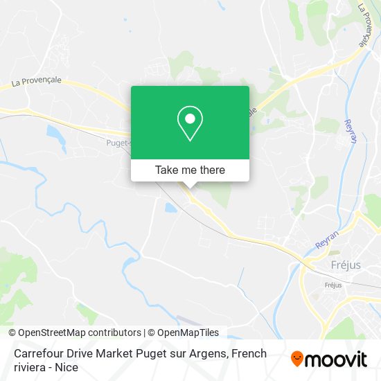 Carrefour Drive Market Puget sur Argens map