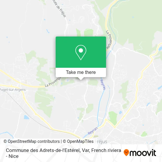 Commune des Adrets-de-l'Estérel, Var map