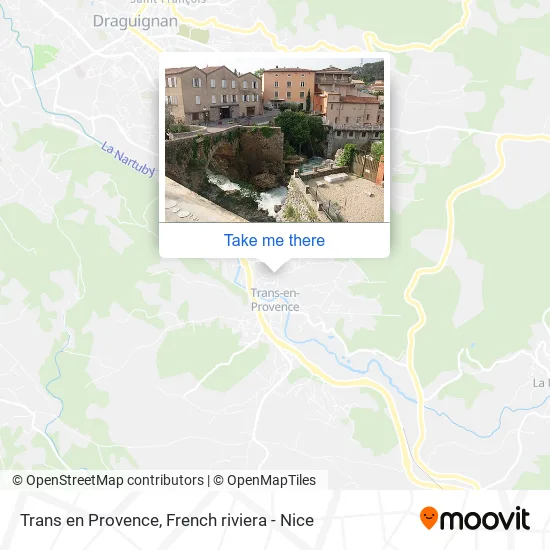 Trans en Provence map