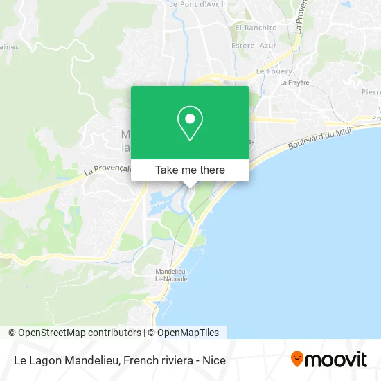 Le Lagon Mandelieu map