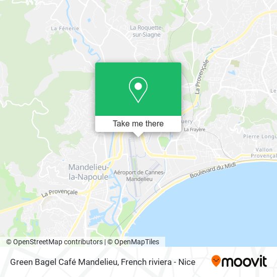 Green Bagel Café Mandelieu map