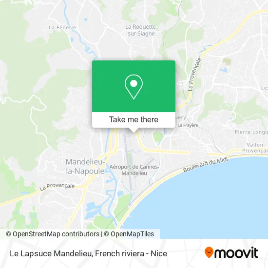 Le Lapsuce Mandelieu map