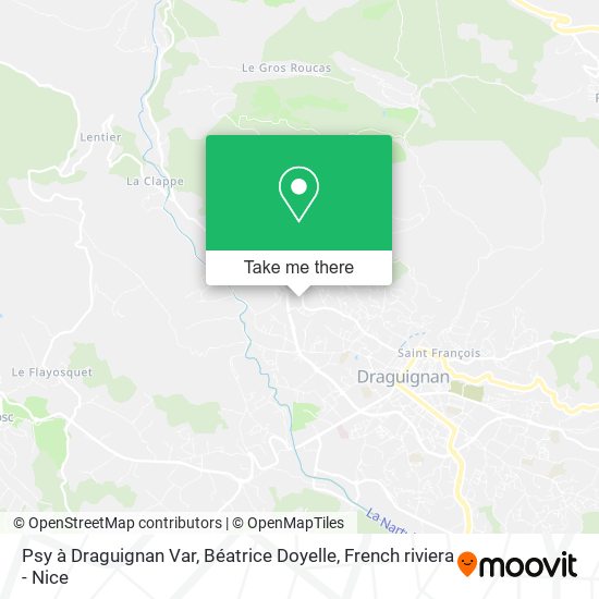 Psy à Draguignan Var, Béatrice Doyelle map