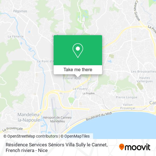 Mapa Résidence Services Séniors Villa Sully le Cannet