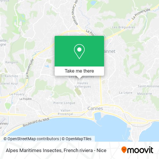 Alpes Maritimes Insectes map