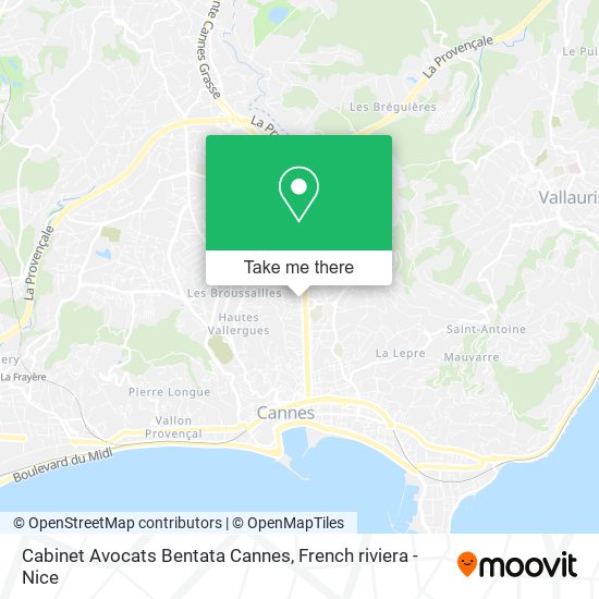 Cabinet Avocats Bentata Cannes map