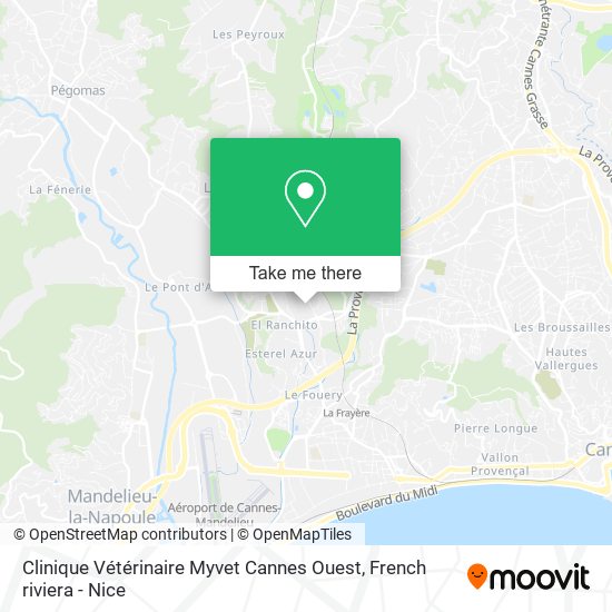 Clinique Vétérinaire Myvet Cannes Ouest map