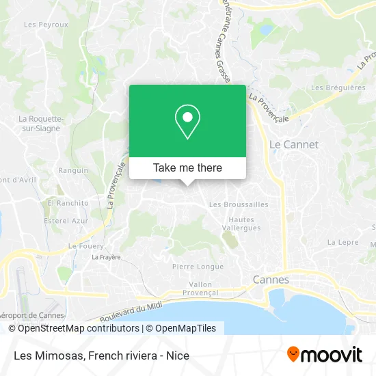 Les Mimosas map