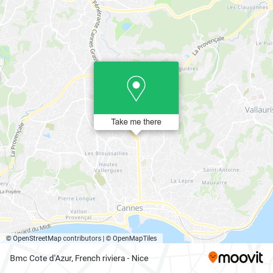 Bmc Cote d'Azur map