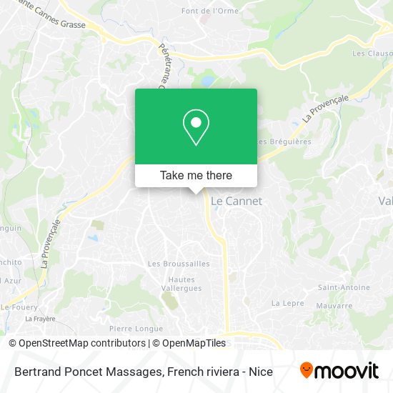 Mapa Bertrand Poncet Massages