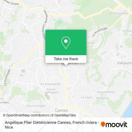 Angélique Plier Diététicienne Cannes map