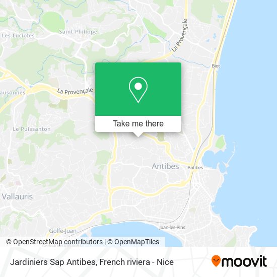 Jardiniers Sap Antibes map