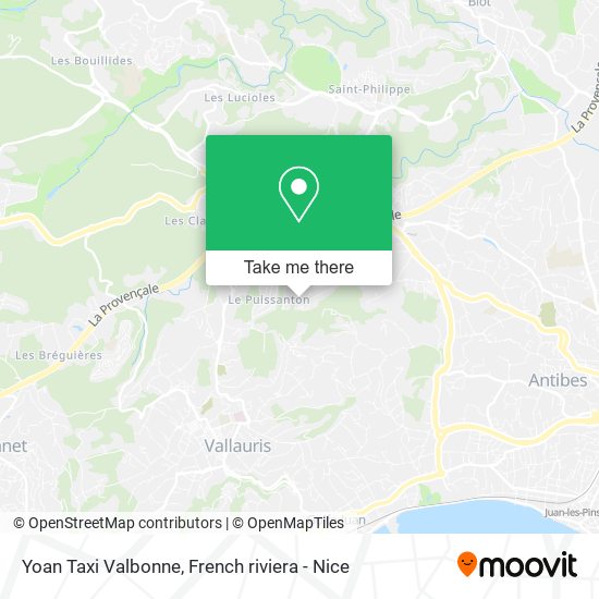 Mapa Yoan Taxi Valbonne