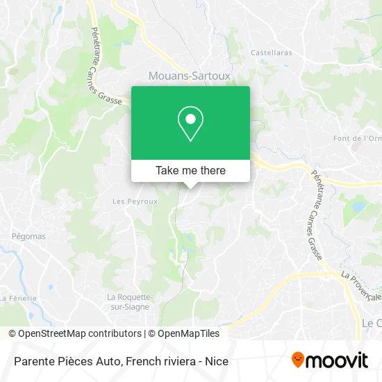 Parente Pièces Auto map