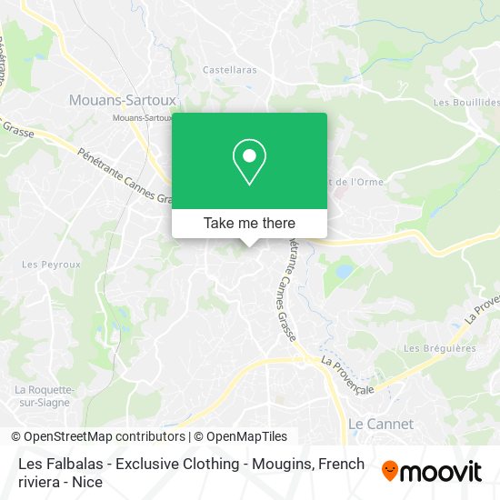 Mapa Les Falbalas - Exclusive Clothing - Mougins