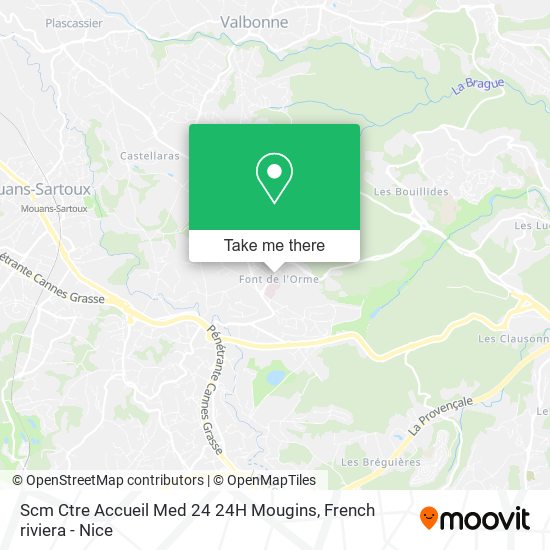 Scm Ctre Accueil Med 24 24H Mougins map