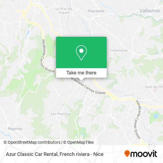 Mapa Azur Classic Car Rental