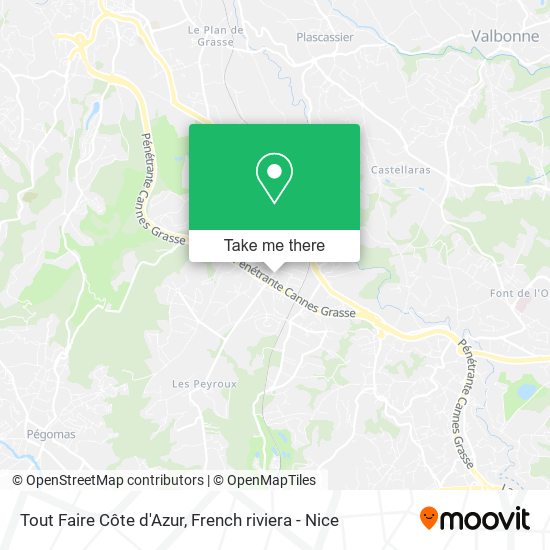 Tout Faire Côte d'Azur map