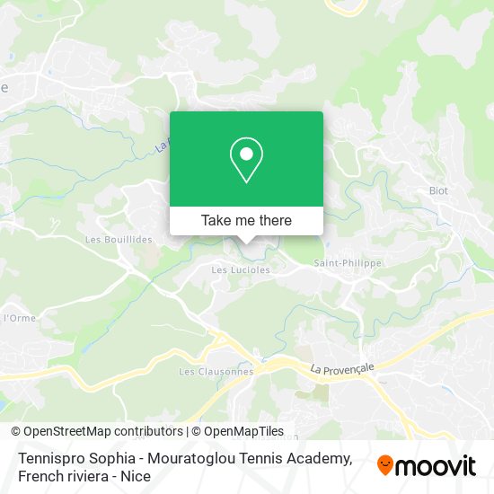 Tennispro Sophia - Mouratoglou Tennis Academy map