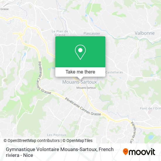 Mapa Gymnastique Volontaire Mouans-Sartoux