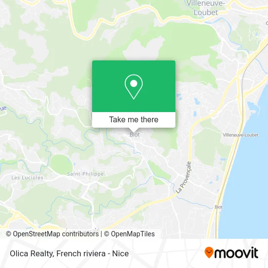 Olica Realty map