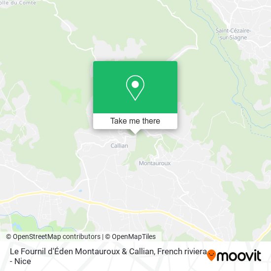 Le Fournil d'Éden Montauroux & Callian map