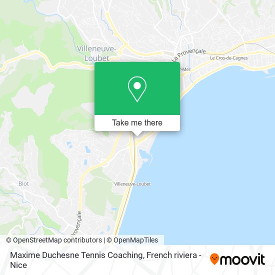 Maxime Duchesne Tennis Coaching map