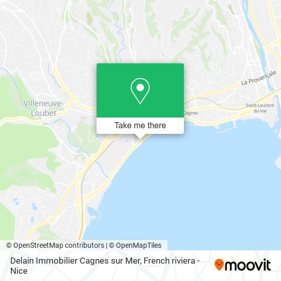 Delain Immobilier Cagnes sur Mer map