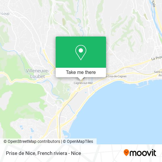 Prise de Nice map