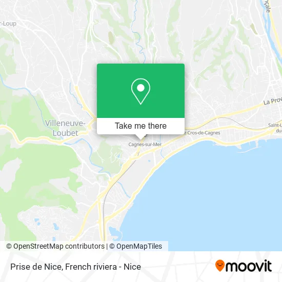 Prise de Nice map