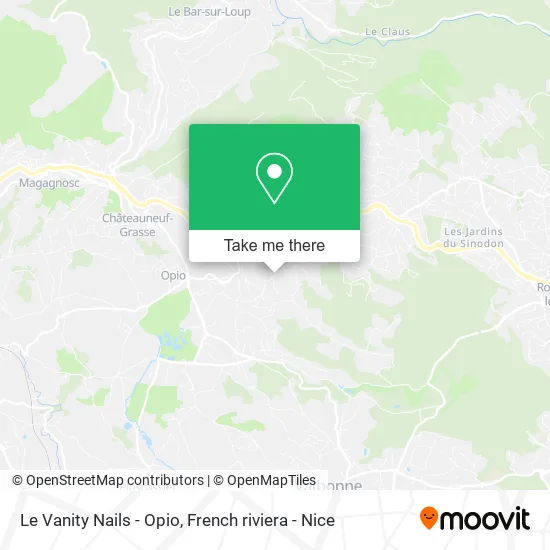 Le Vanity Nails - Opio map