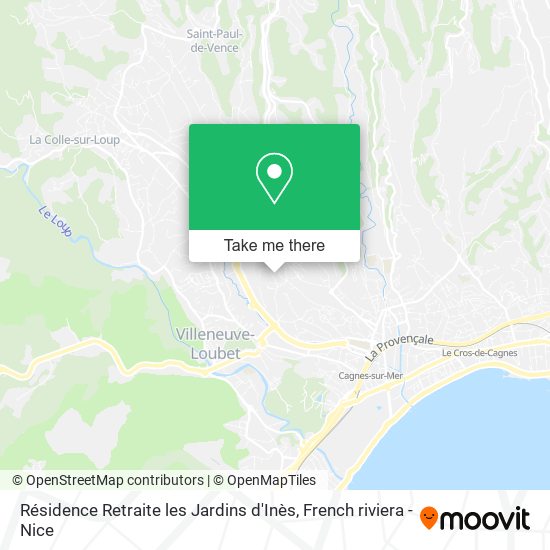 Résidence Retraite les Jardins d'Inès map