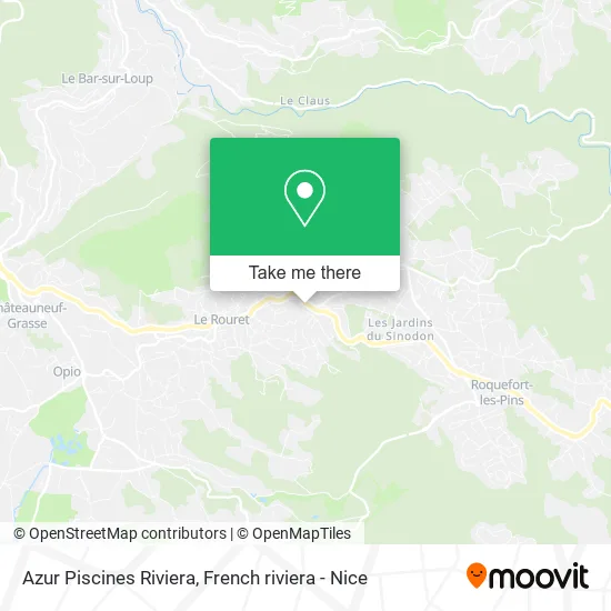Azur Piscines Riviera map