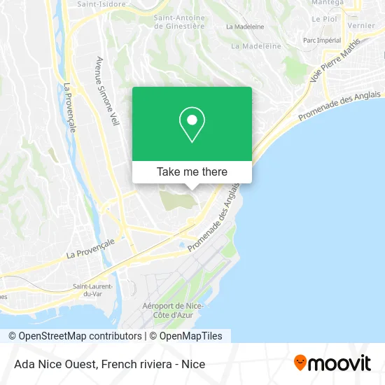 Ada Nice Ouest map