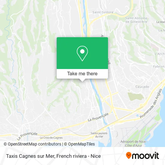 Taxis Cagnes sur Mer map
