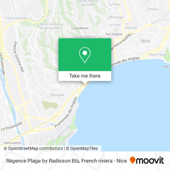 Régence Plage by Radisson Blù map