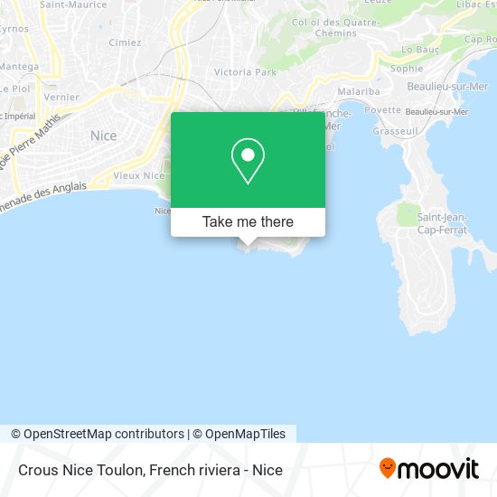 Crous Nice Toulon map