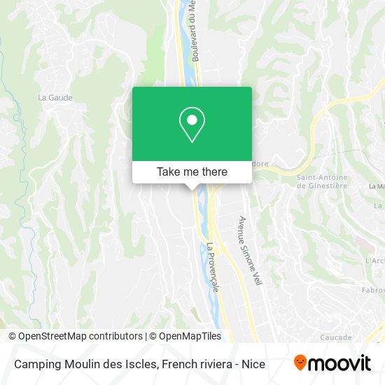 Camping Moulin des Iscles map